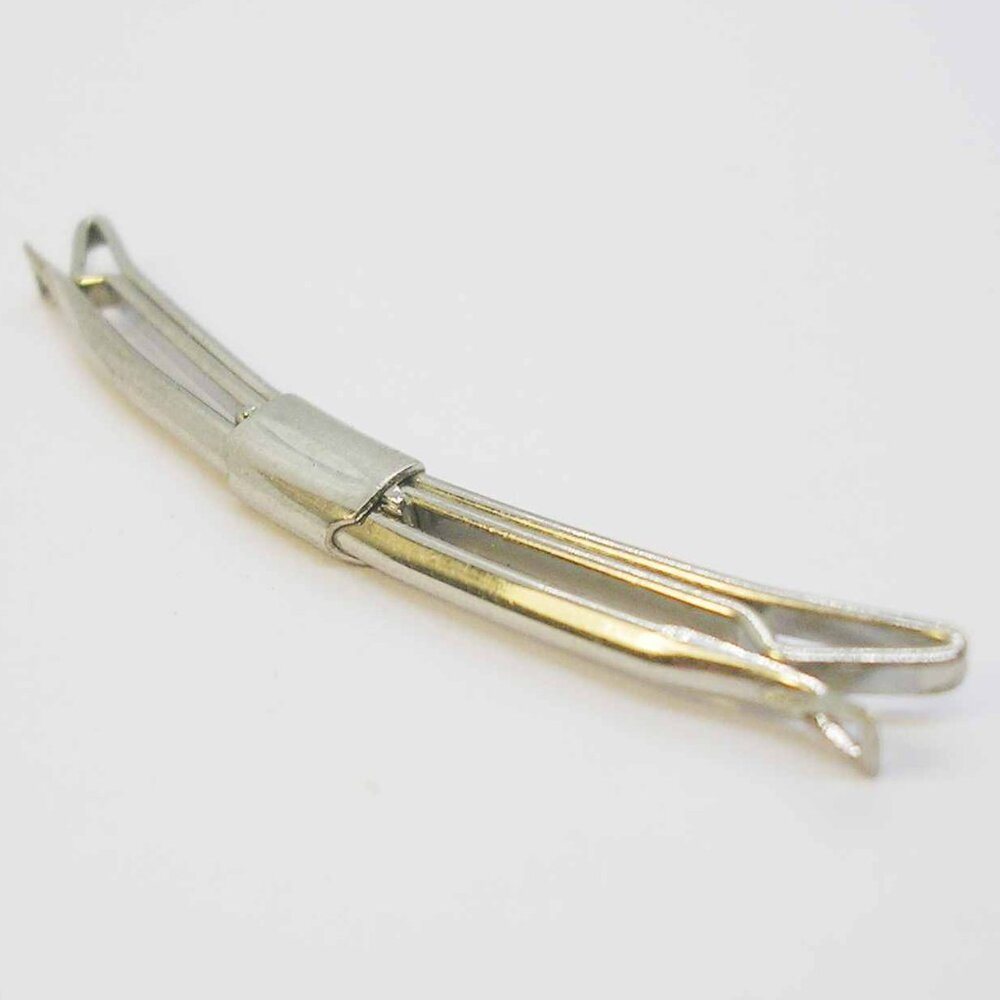 Collar Bar Clip silver tone vintage Man Shirt Accessory Formal Wedding Wear